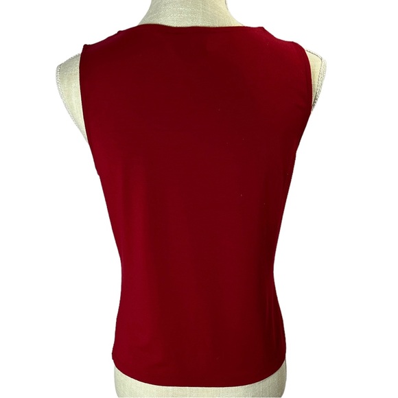 “Talbots” Seasonal Christmas Style Red Tank Shirt - Picture 5 of 15